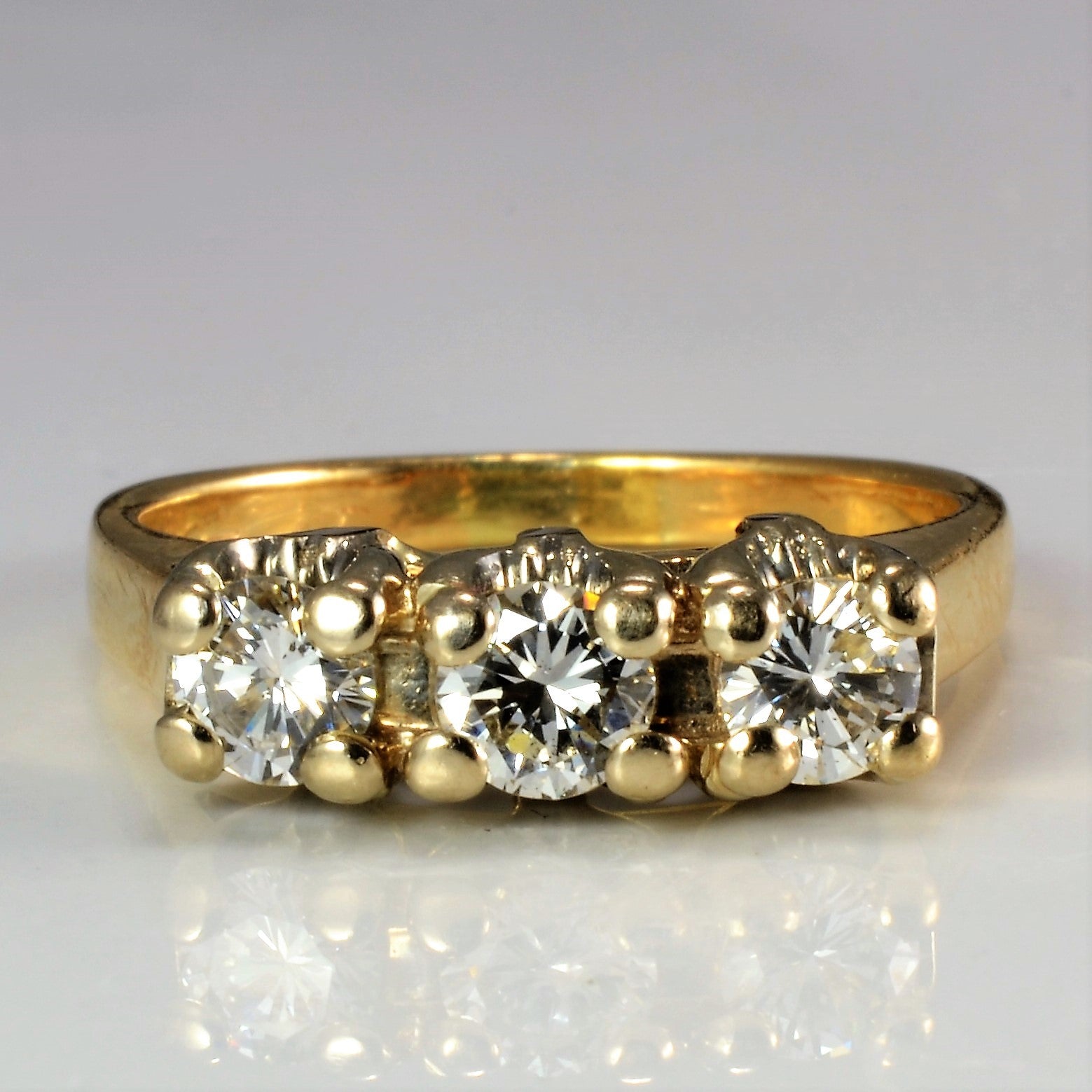 Three Stone Diamond Ring | 0.68 ctw, SZ 6.25 |