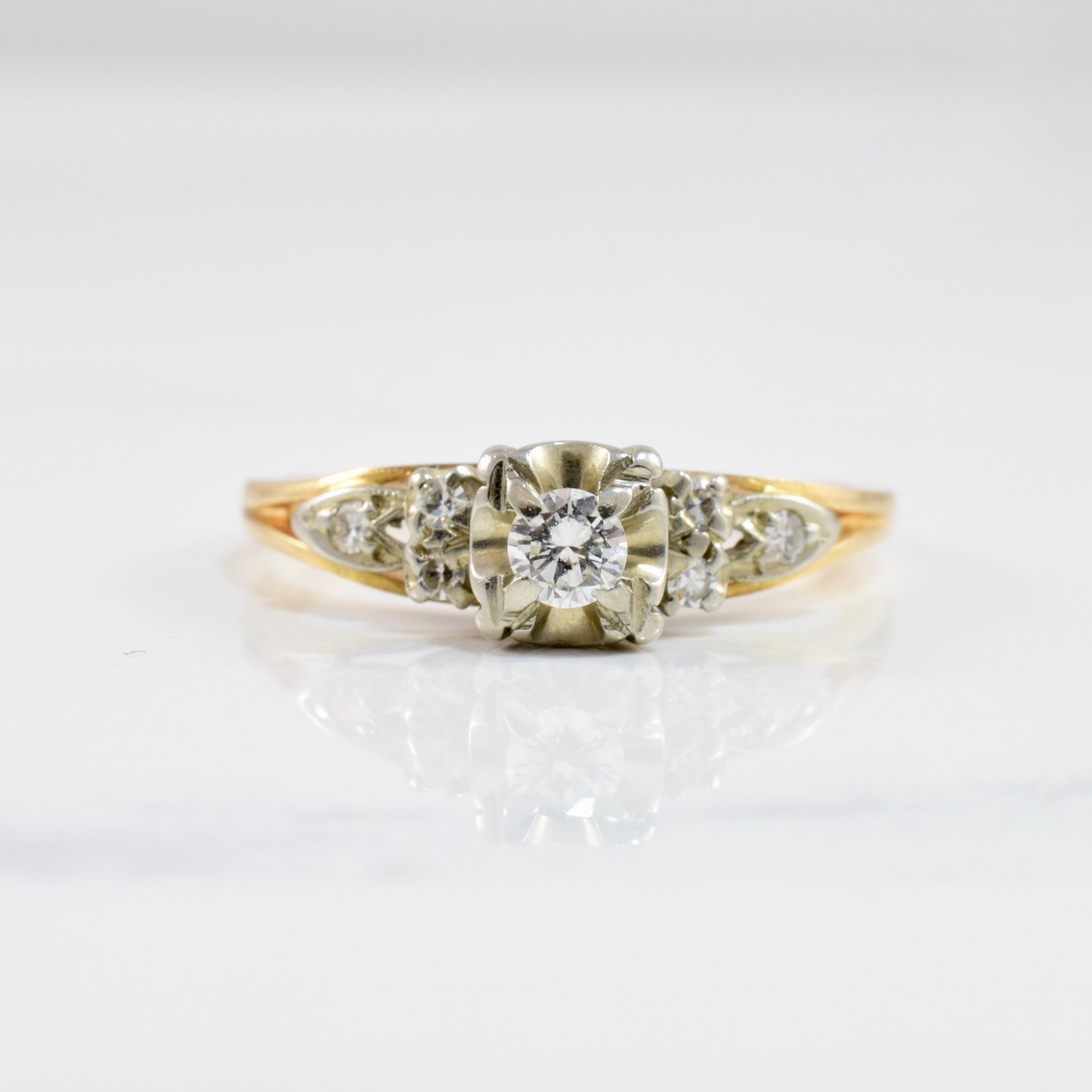 Vintage Engagement Ring | 0.16 ctw SZ 6 |