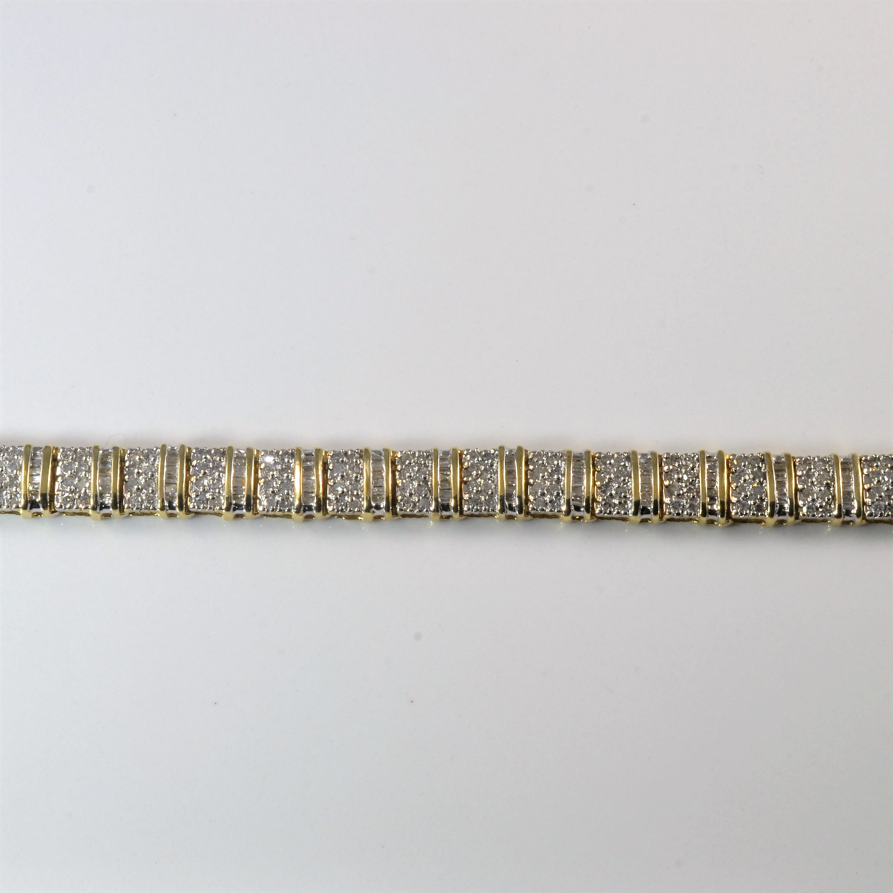 Diamond Cluster Link Bracelet | 1.54ctw | 7.5" |