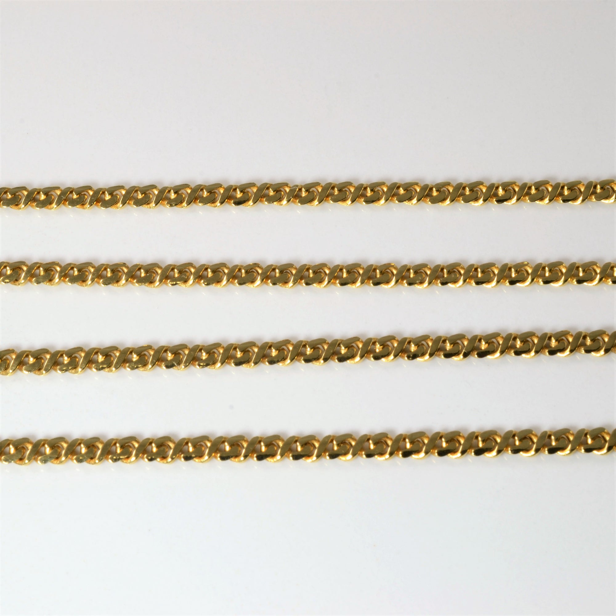18k Yellow Gold Modified Curb Chain | 23