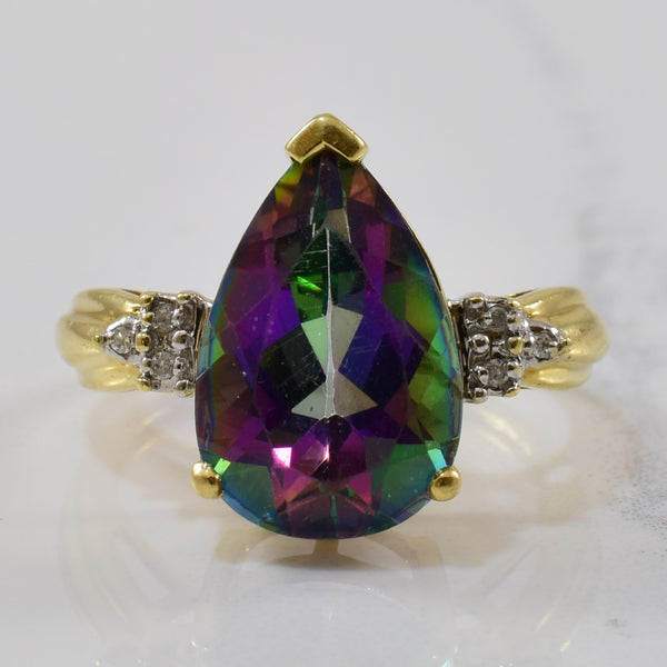 Mystic Topaz & Diamond Cocktail Ring | 6.53ct, 0.02ctw | SZ 6.5 |