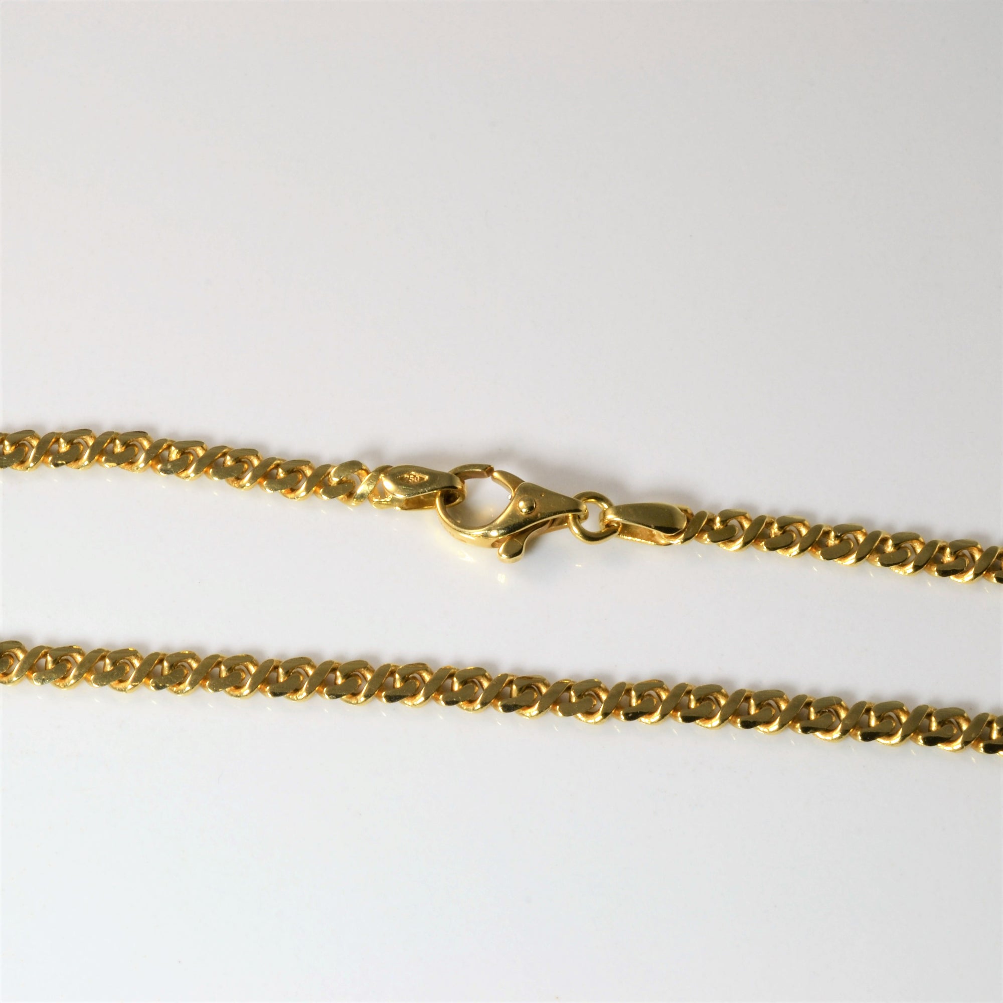 18k Yellow Gold Modified Curb Chain | 23
