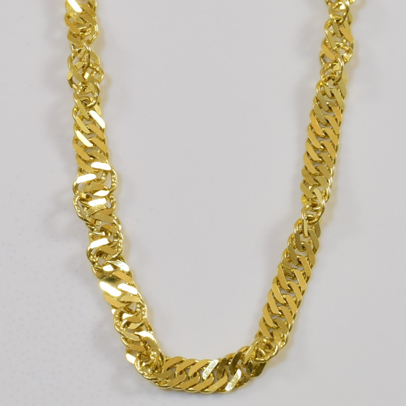 10k Yellow Gold Singapore Chain | 17.5" |