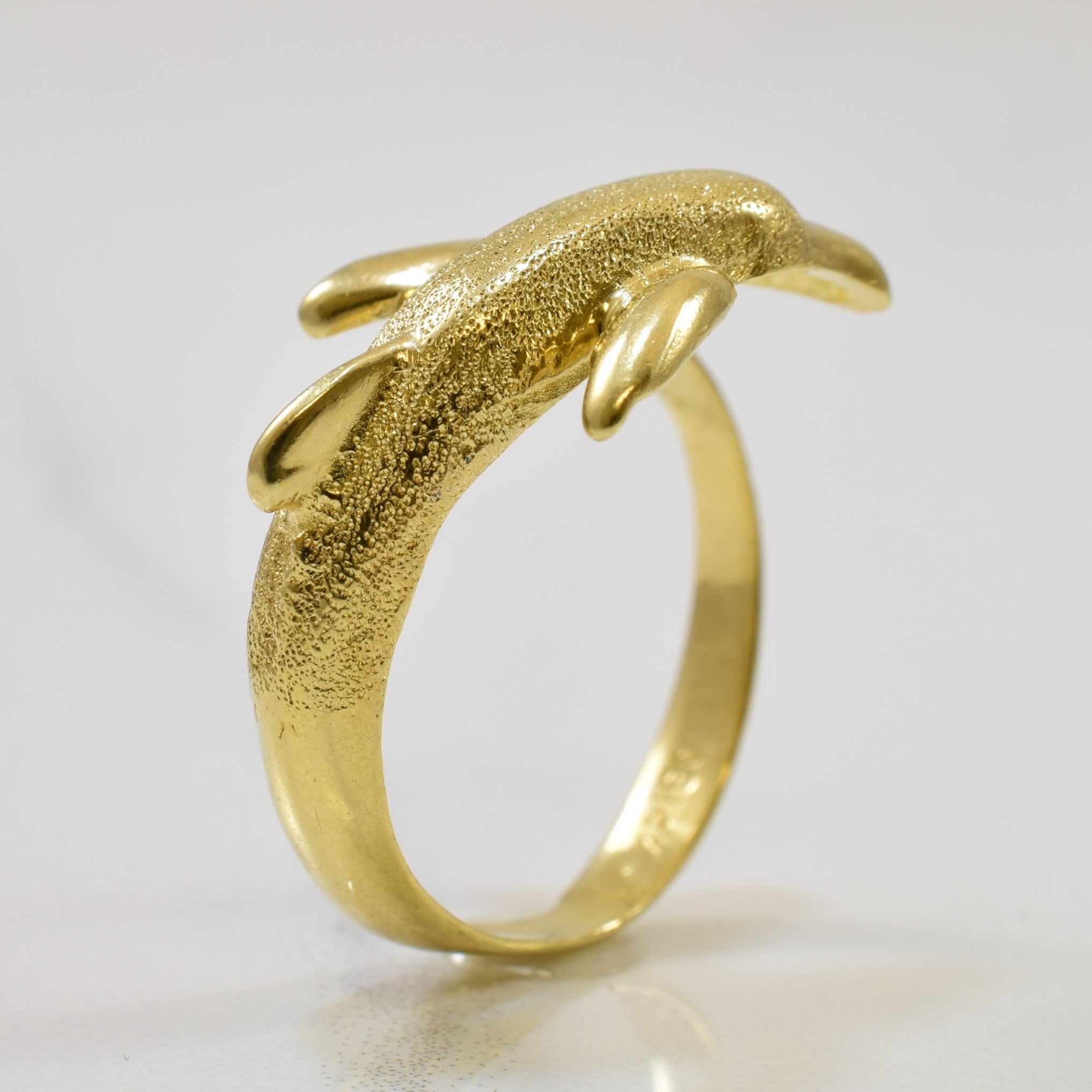 Textured Dolphin Bypass Ring | SZ 5.75 |