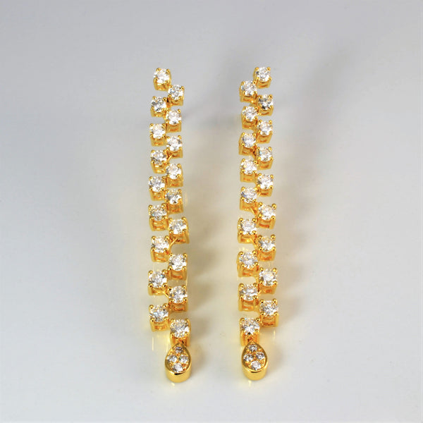 Multi- Prong Diamond Hanging Earrings | 2.25 ctw |