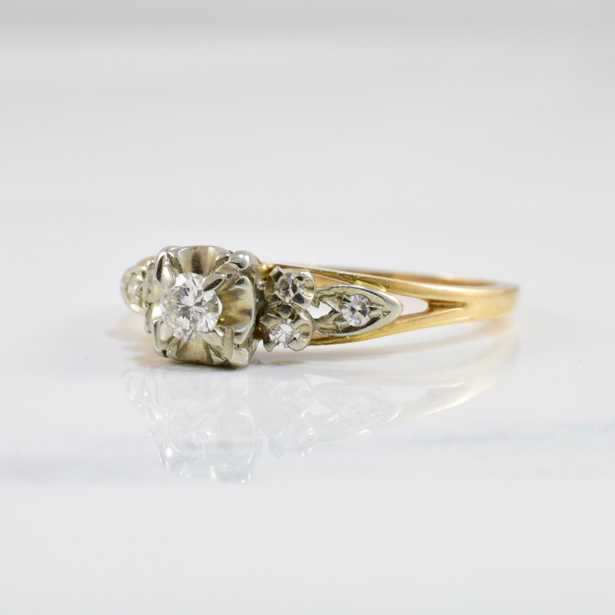 Vintage Engagement Ring | 0.16 ctw SZ 6 |