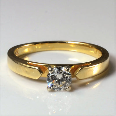 Tapered Diamond Solitaire Ring | 0.31ct | SZ 5.5 |