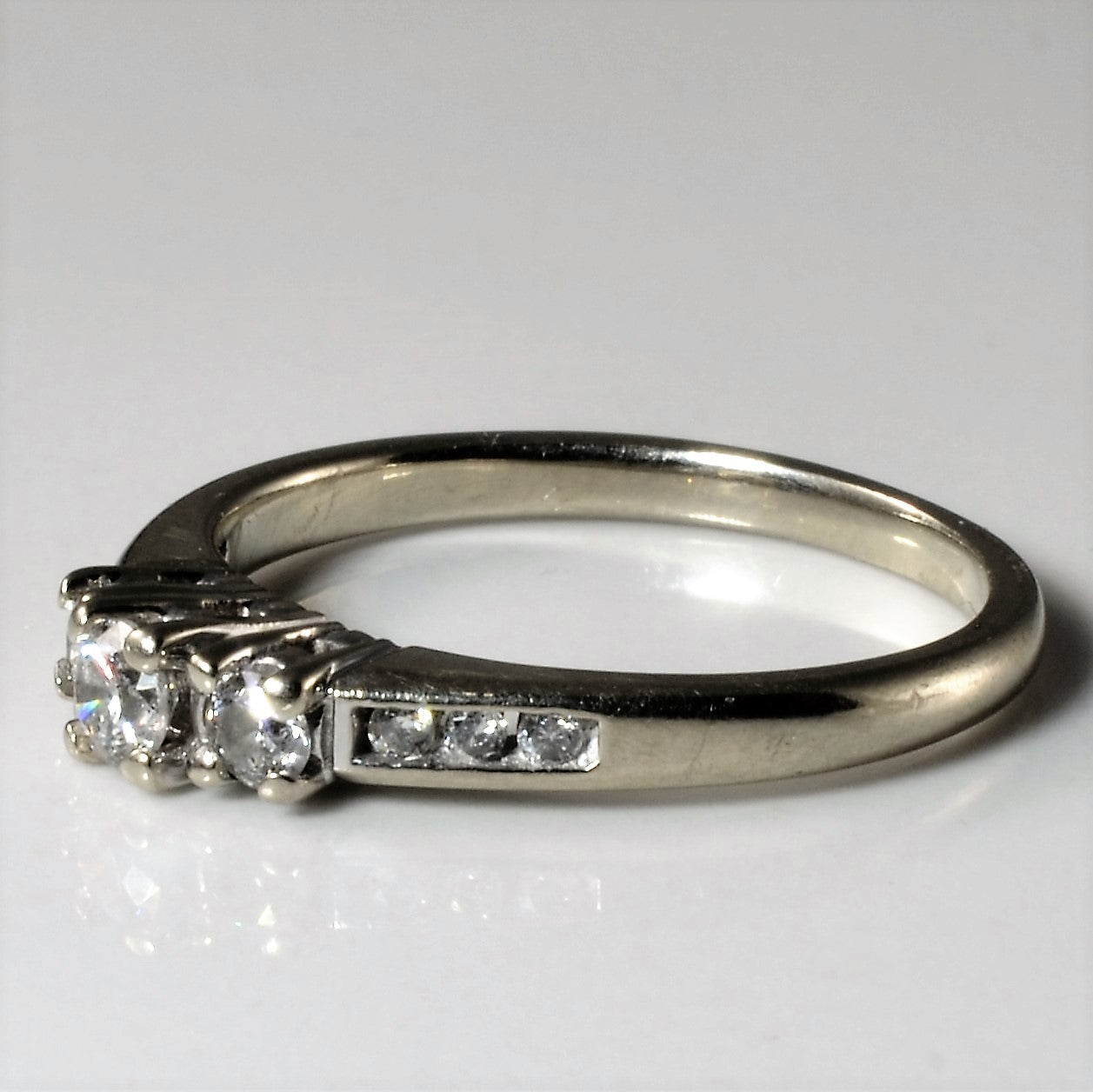 Three Stone Diamond Channel Accent Ring | 0.26ctw | SZ 6 |