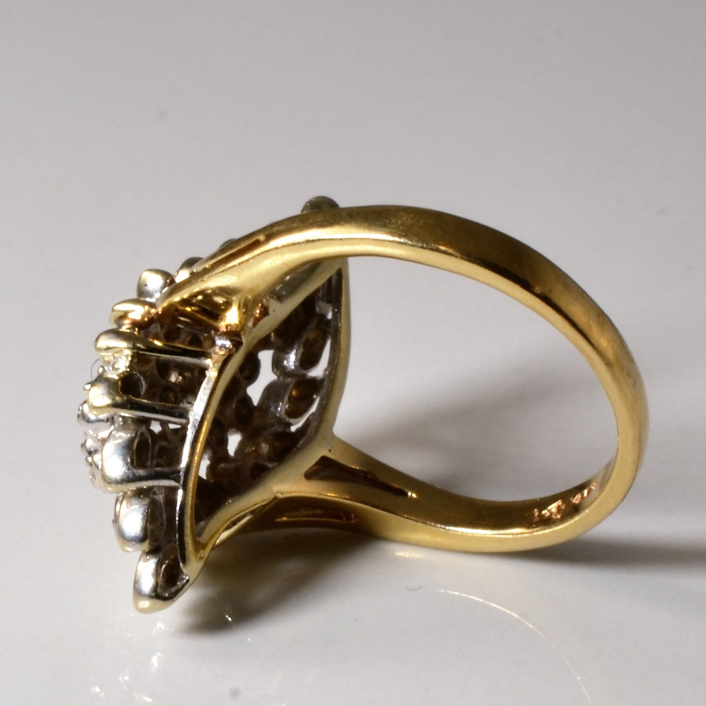 Cascading Diamond Bypass Ring | 0.20ctw | SZ 6.5 |