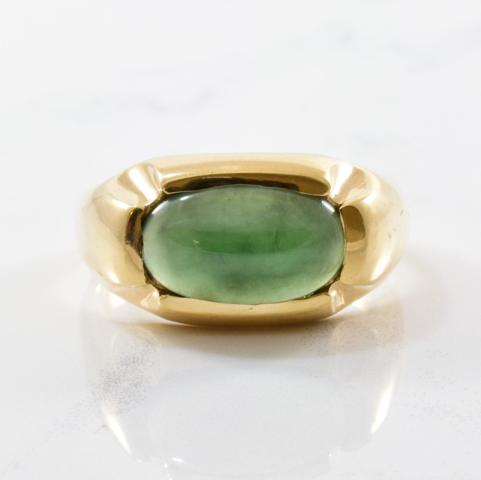 Jadeite Jade Cabochon Ring | 3.75ct | SZ 11.5 |