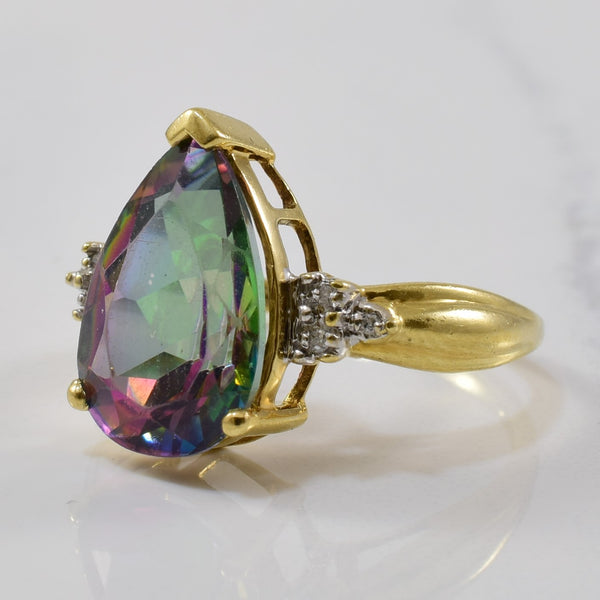 Mystic Topaz & Diamond Cocktail Ring | 6.53ct, 0.02ctw | SZ 6.5 |