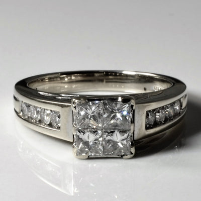 Grid Illusion Diamond Ring | 1.08ctw | SZ 7.25 |
