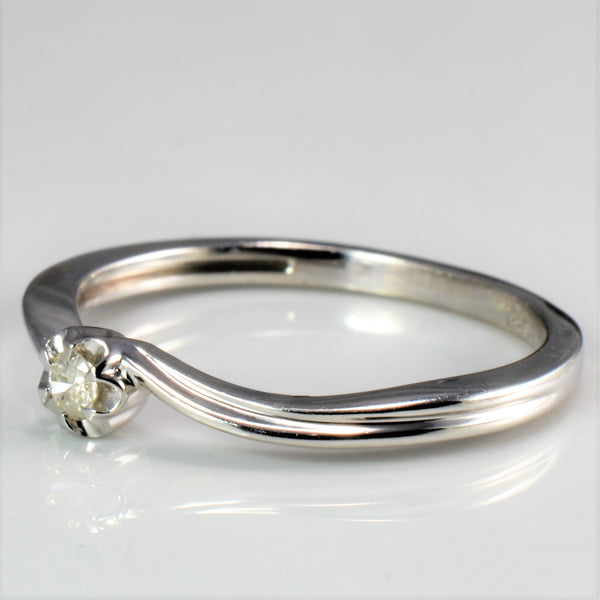 Bypass Solitaire Diamond Ring | 0.05 ct, SZ 6.75 |