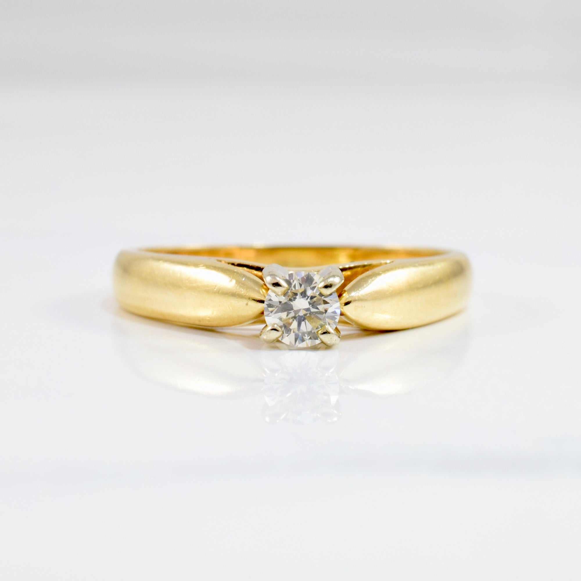 Tapered Cathedral Diamond Engagement Ring | 0.16 ct SZ 6.5 |