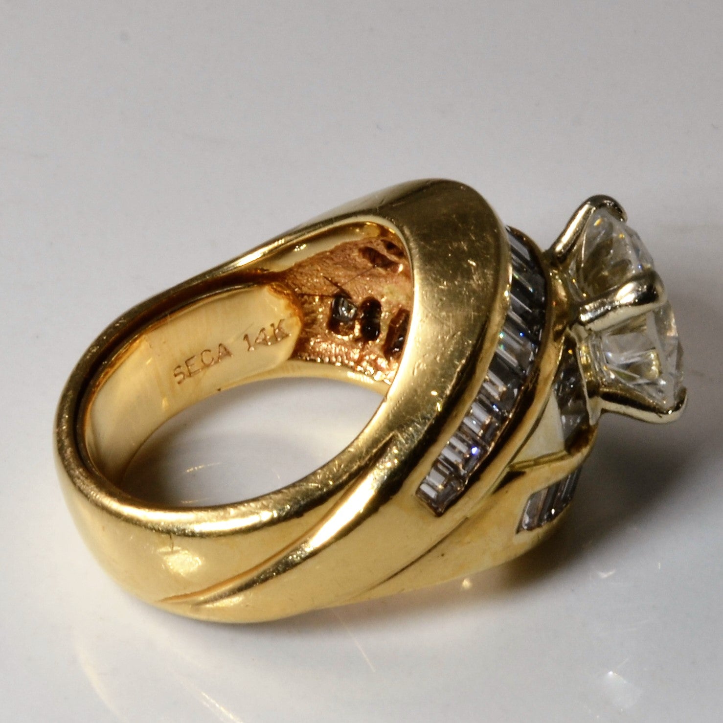 Custom Baguette Twist Diamond Ring | 3.99ctw | SZ 4.75 |