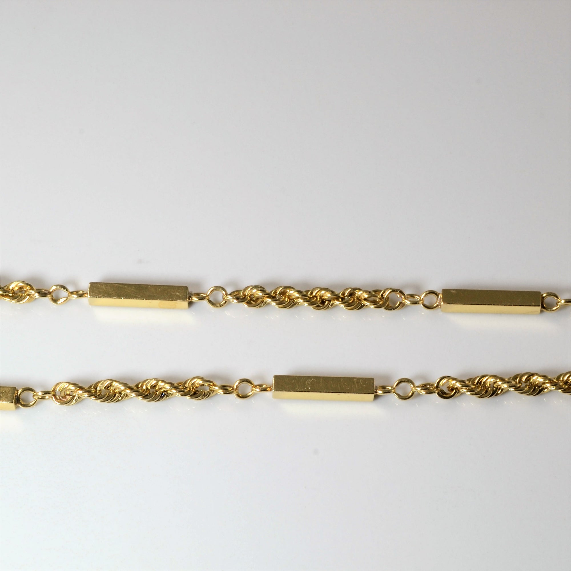 14k Yellow Gold Bar & Link Chain | 20