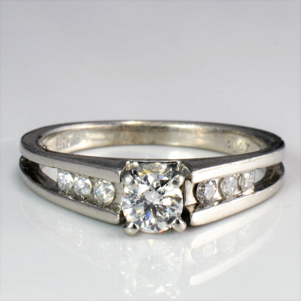 Tapered Diamond Engagement Ring | 0.45 ctw, SZ 7.75 |