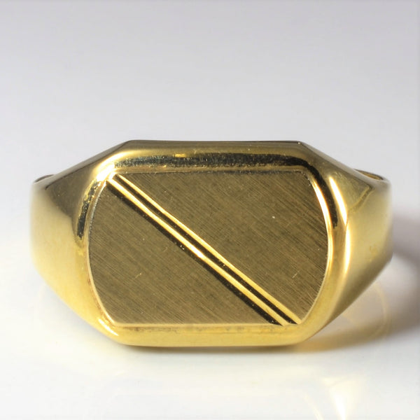 14k Yellow Gold Signet Ring | SZ 11.75 |