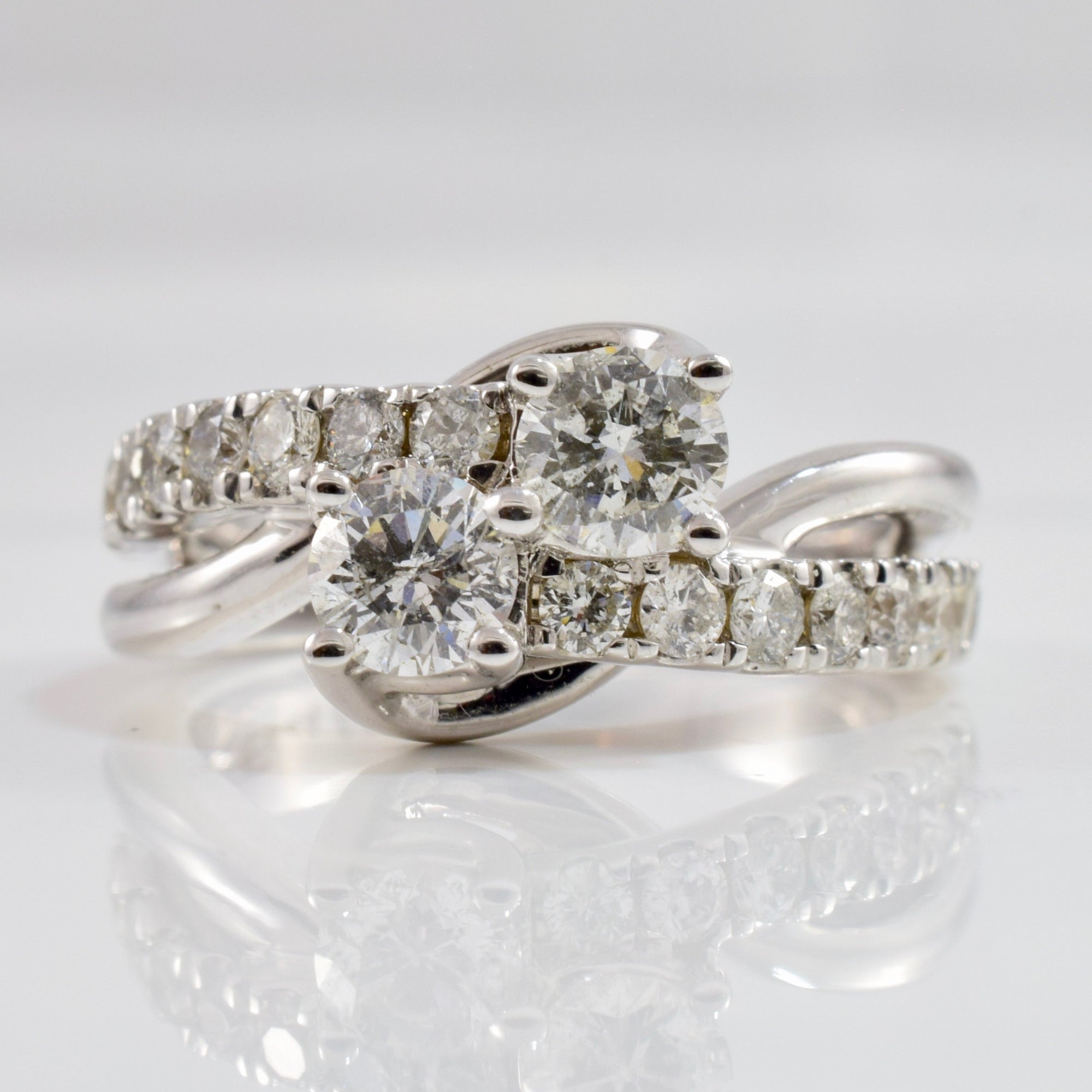 Diamond Bypass Engagement Ring | 1.10 ctw SZ 6.75 |