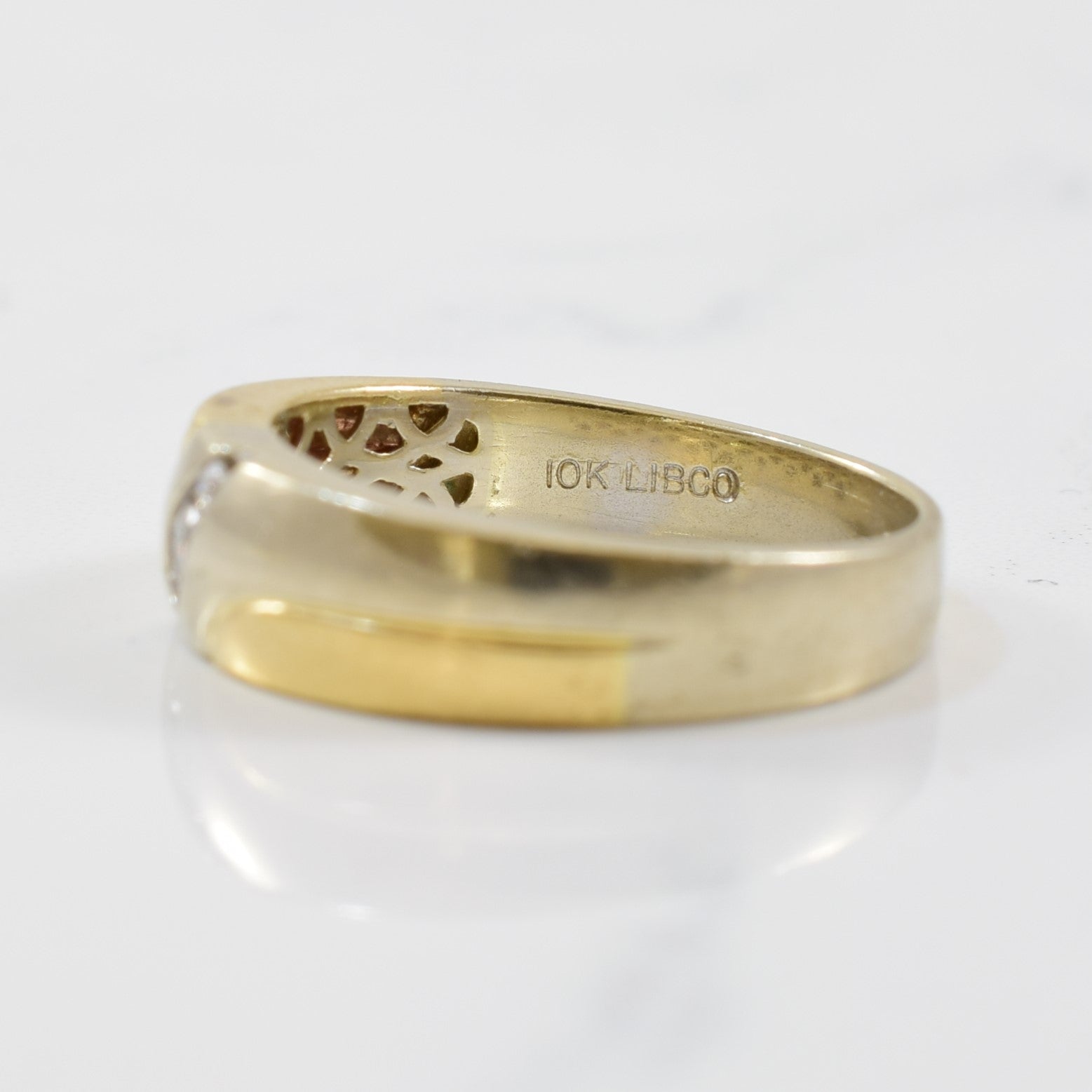 Three Stone Two Tone Diamond Ring | 0.07ctw | SZ 7 |