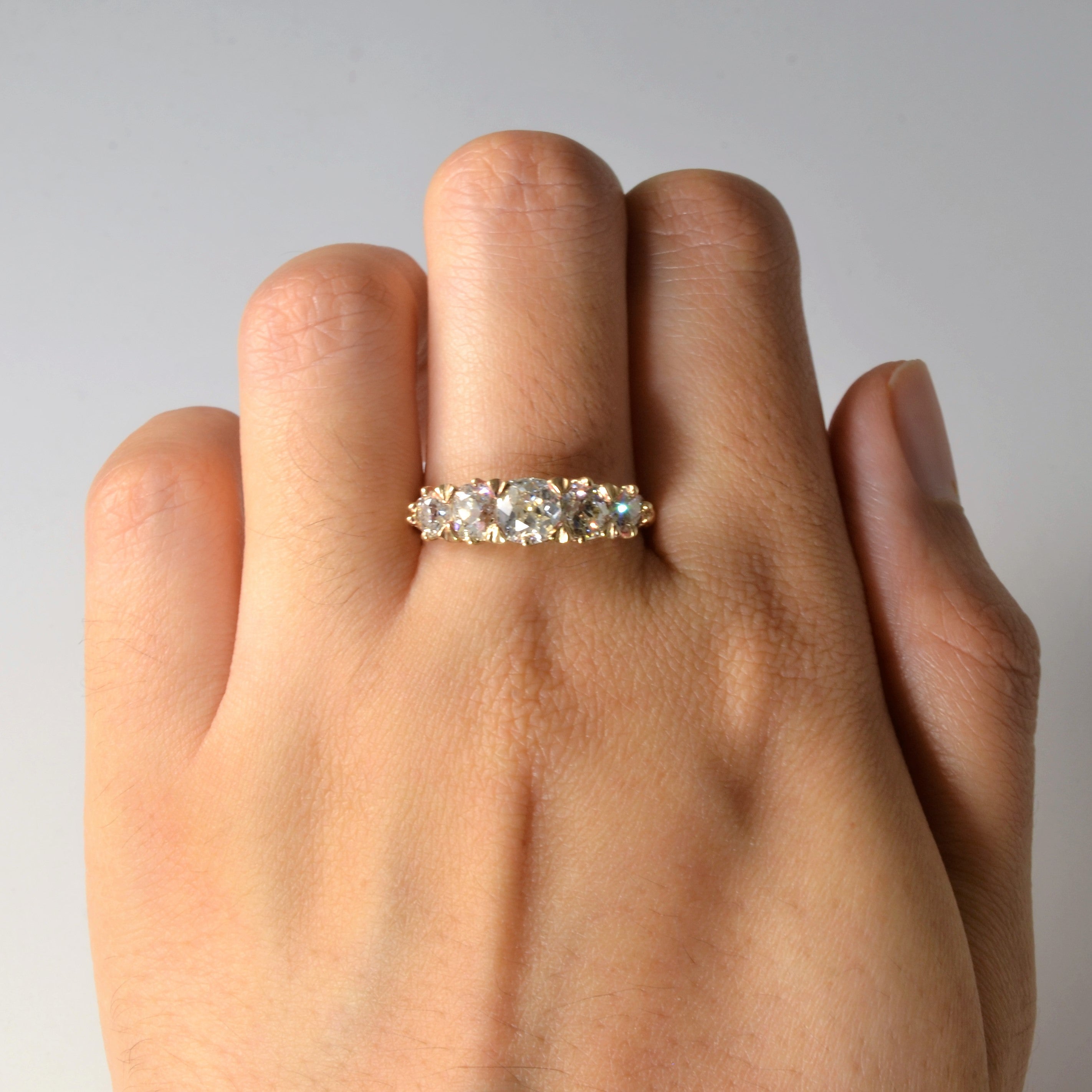 Old Mine Cut Diamond Engagement Ring | 2.10ctw | SZ 8.75 |