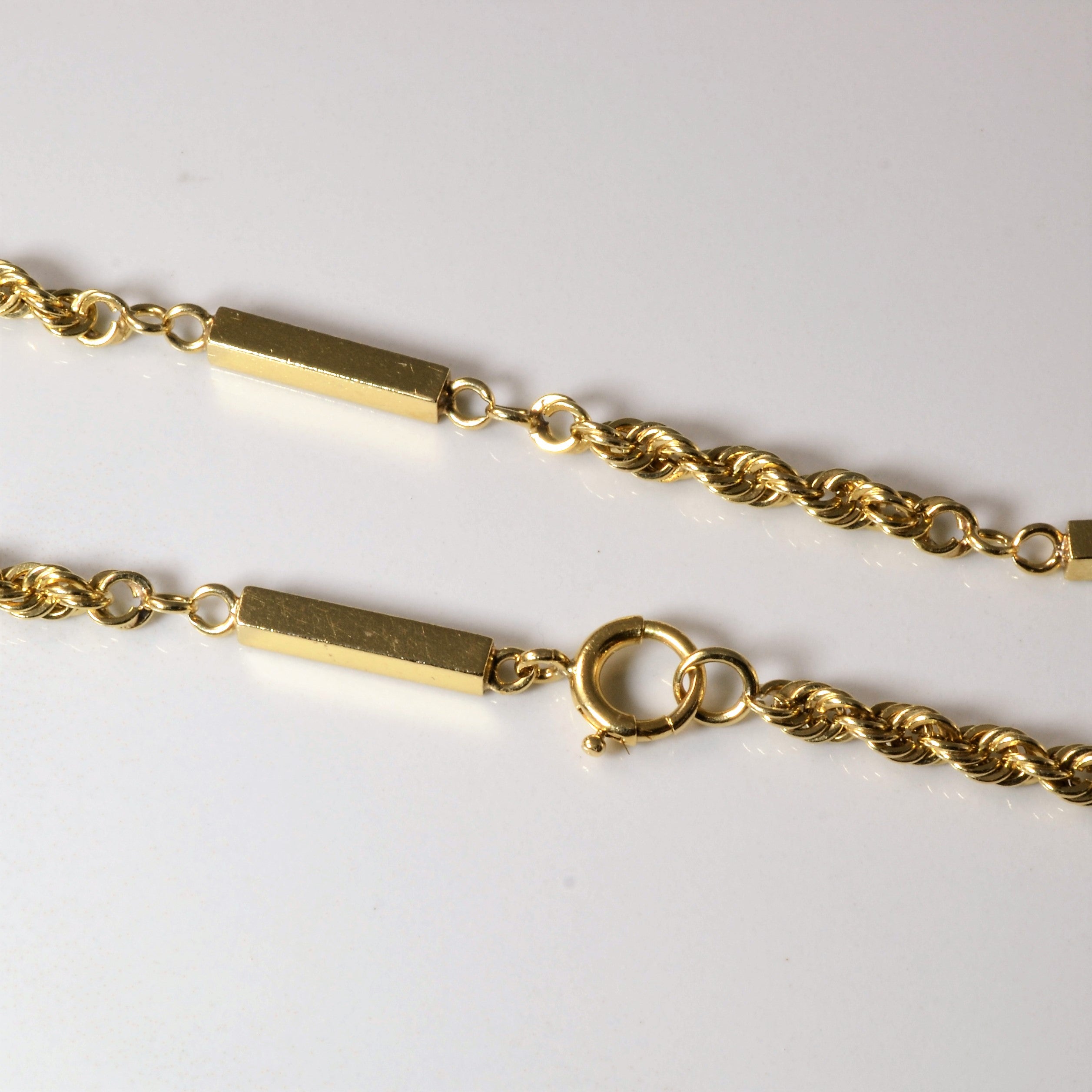 14k Yellow Gold Bar & Link Chain | 20" |