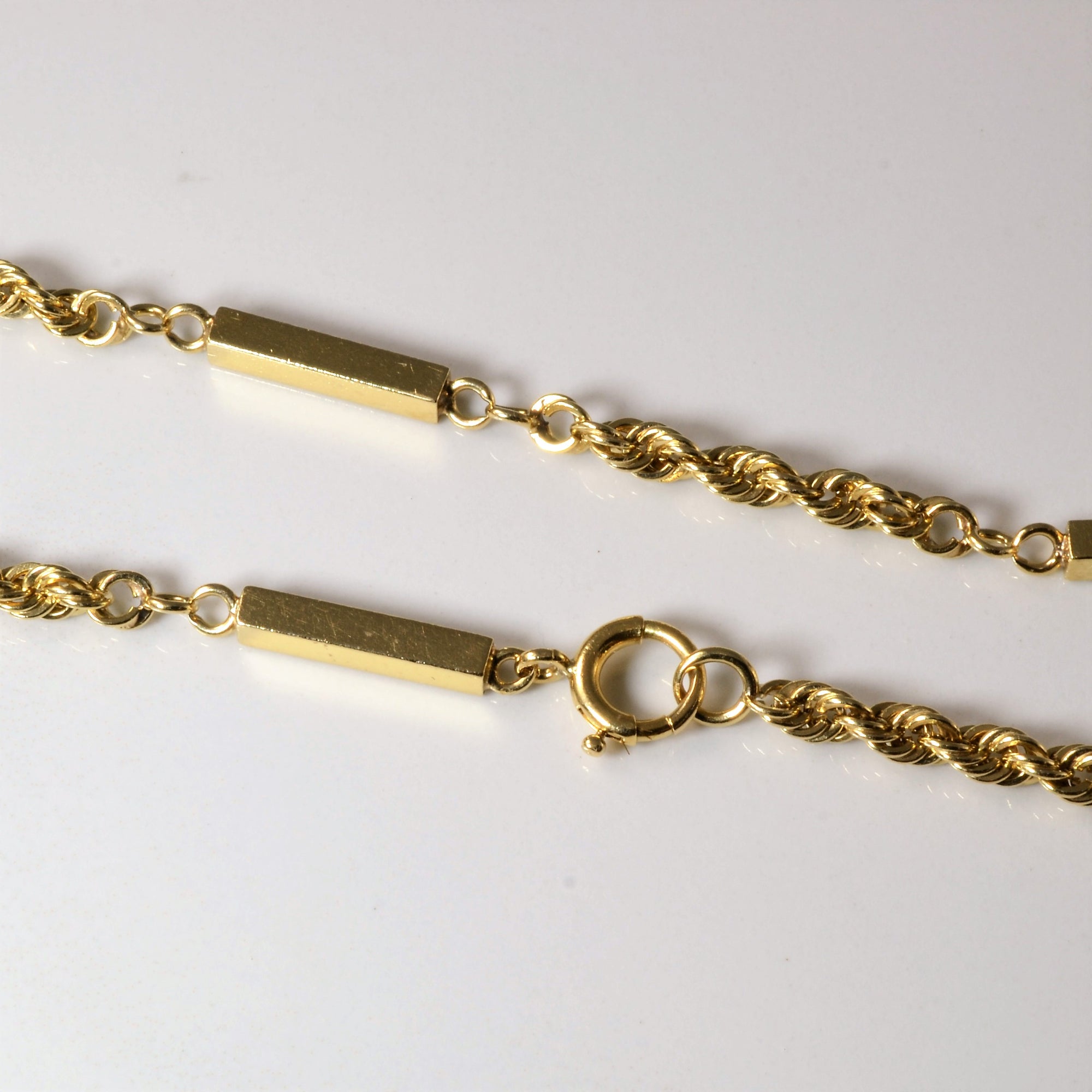 14k Yellow Gold Bar & Link Chain | 20