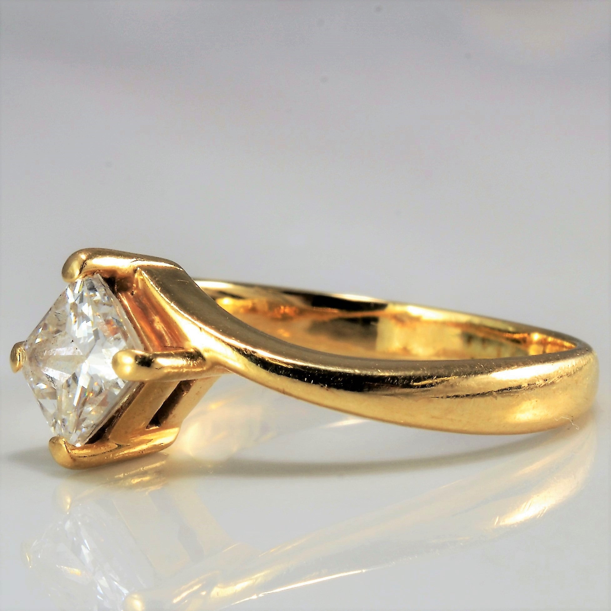 Bypass Princess Diamond Engagement Ring | 0.57ct | SZ 4.75 |