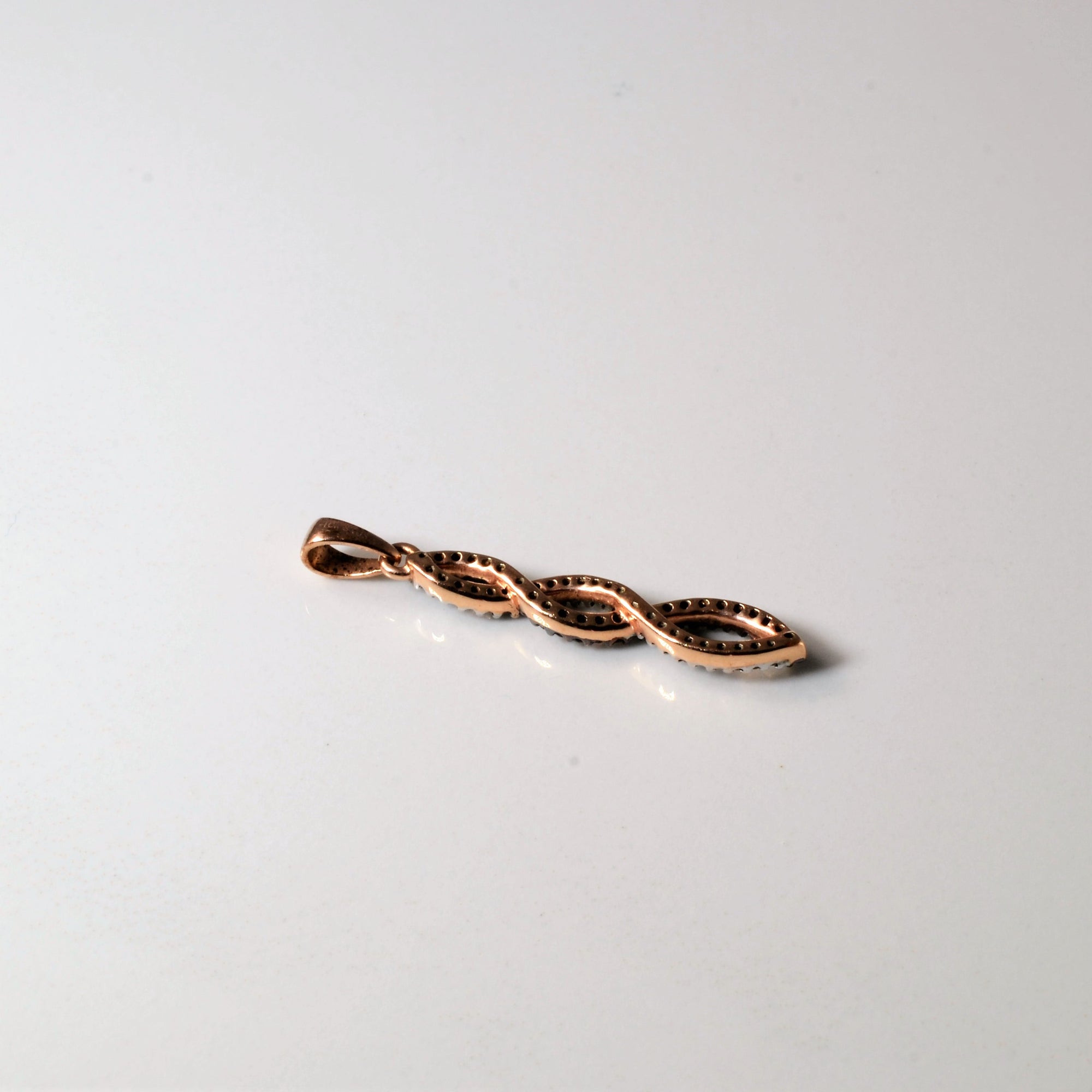 Rose Gold Pave Diamond Infinity Pendant | 0.11ctw |