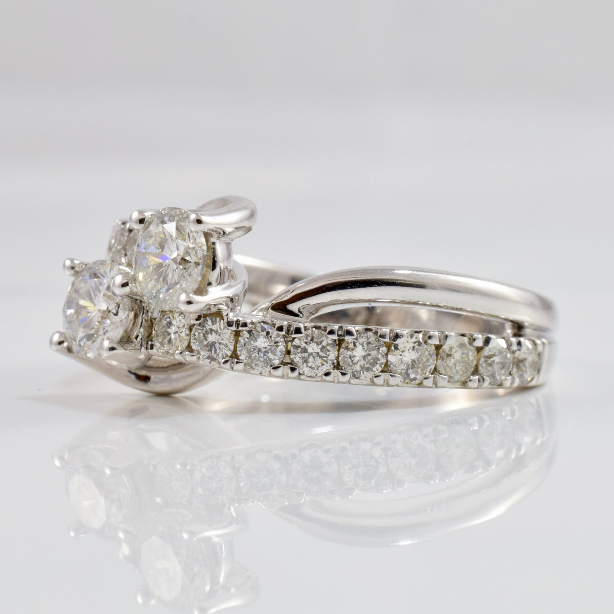 Diamond Bypass Engagement Ring | 1.10 ctw SZ 6.75 |