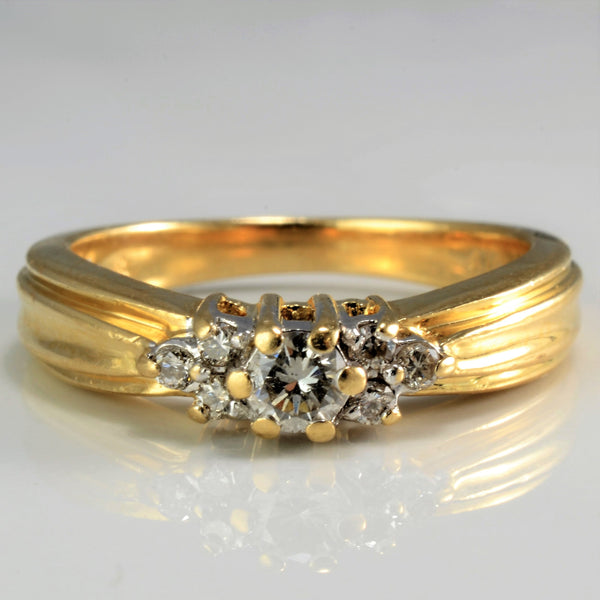 Tapered Diamond Cluster Ring | 0.21ctw | SZ 7 |
