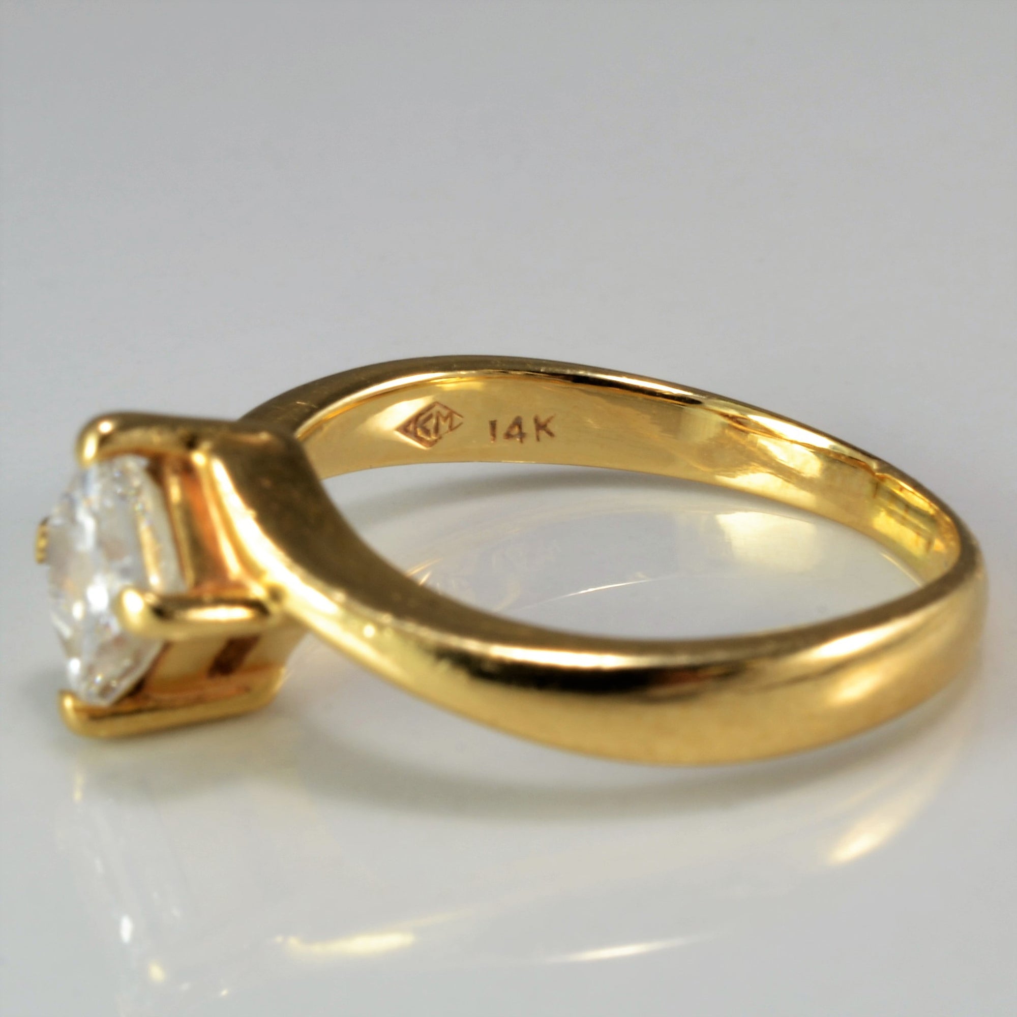 Bypass Princess Diamond Engagement Ring | 0.57ct | SZ 4.75 |
