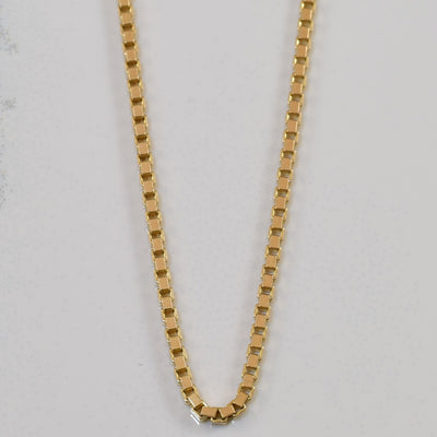 10k Yellow Gold Box Chain | 16