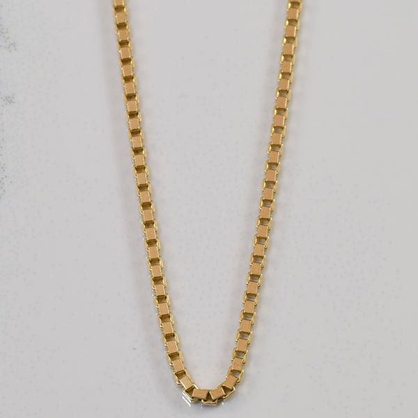 10k Yellow Gold Box Chain | 16