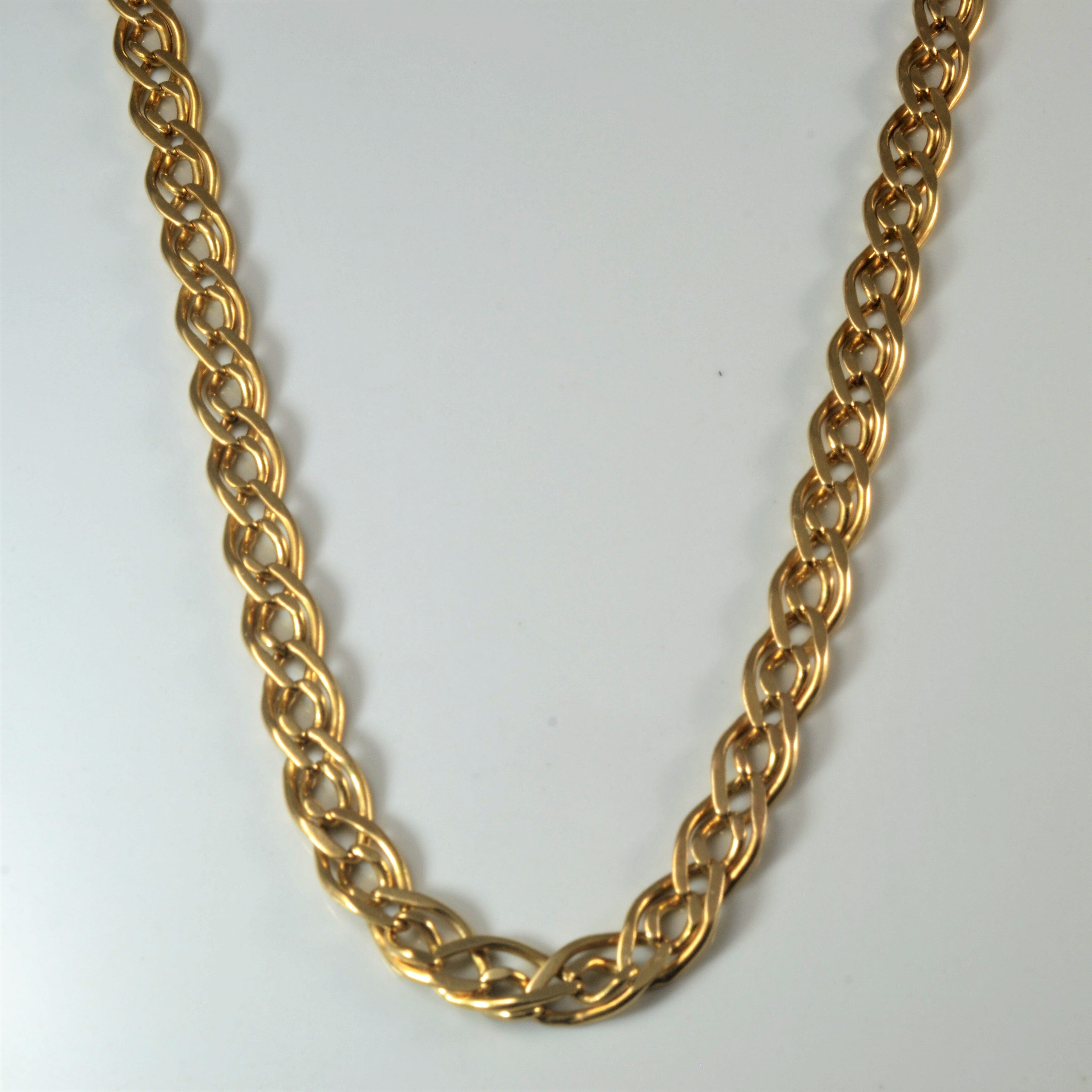 14k Yellow Gold Fancy Link Chain | 23