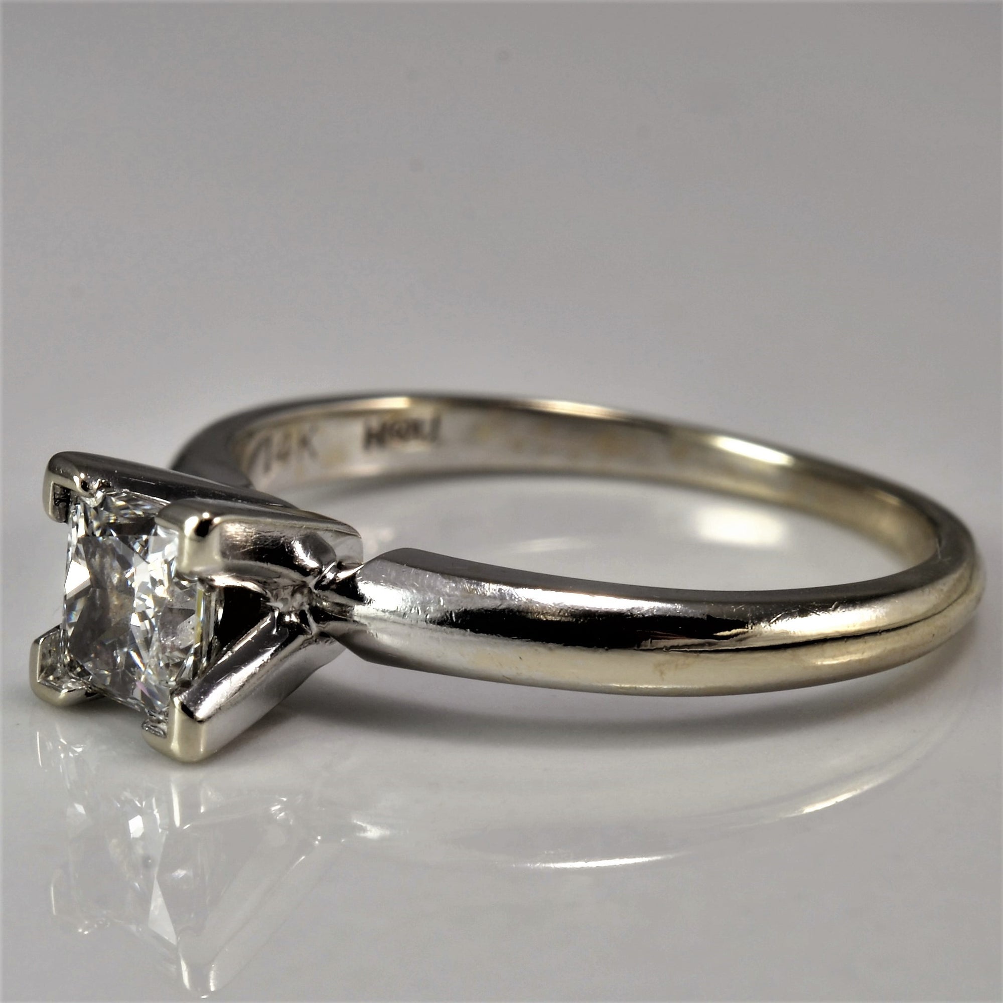 Princess Cut Solitaire Engagement Ring | 0.45 ct, SZ 7.5 |