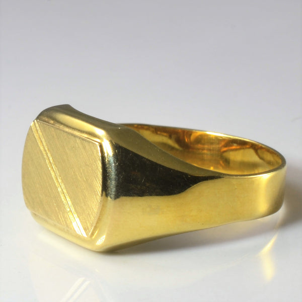 14k Yellow Gold Signet Ring | SZ 11.75 |