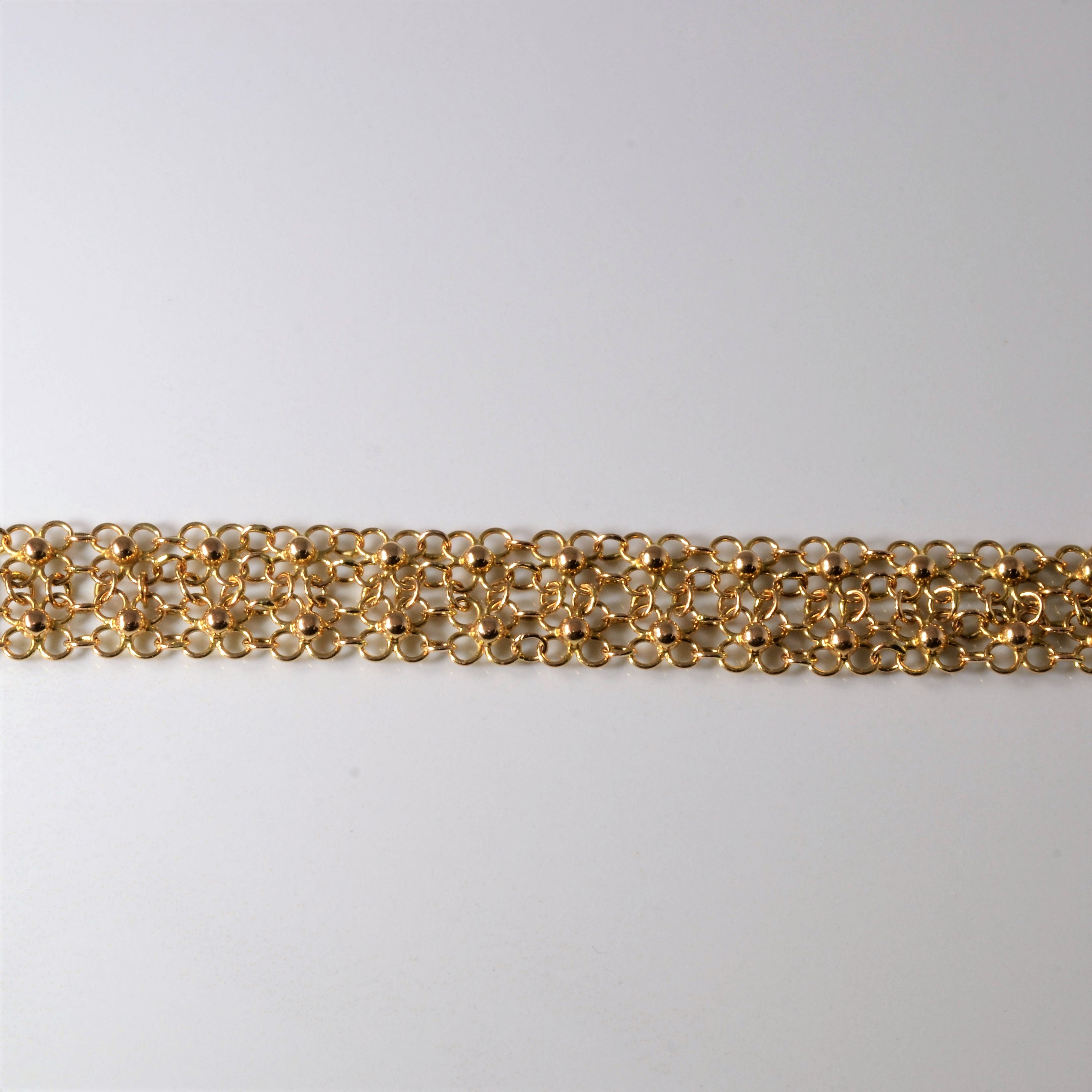 Beaded Parallel Chain Bracelet | 7.5" |