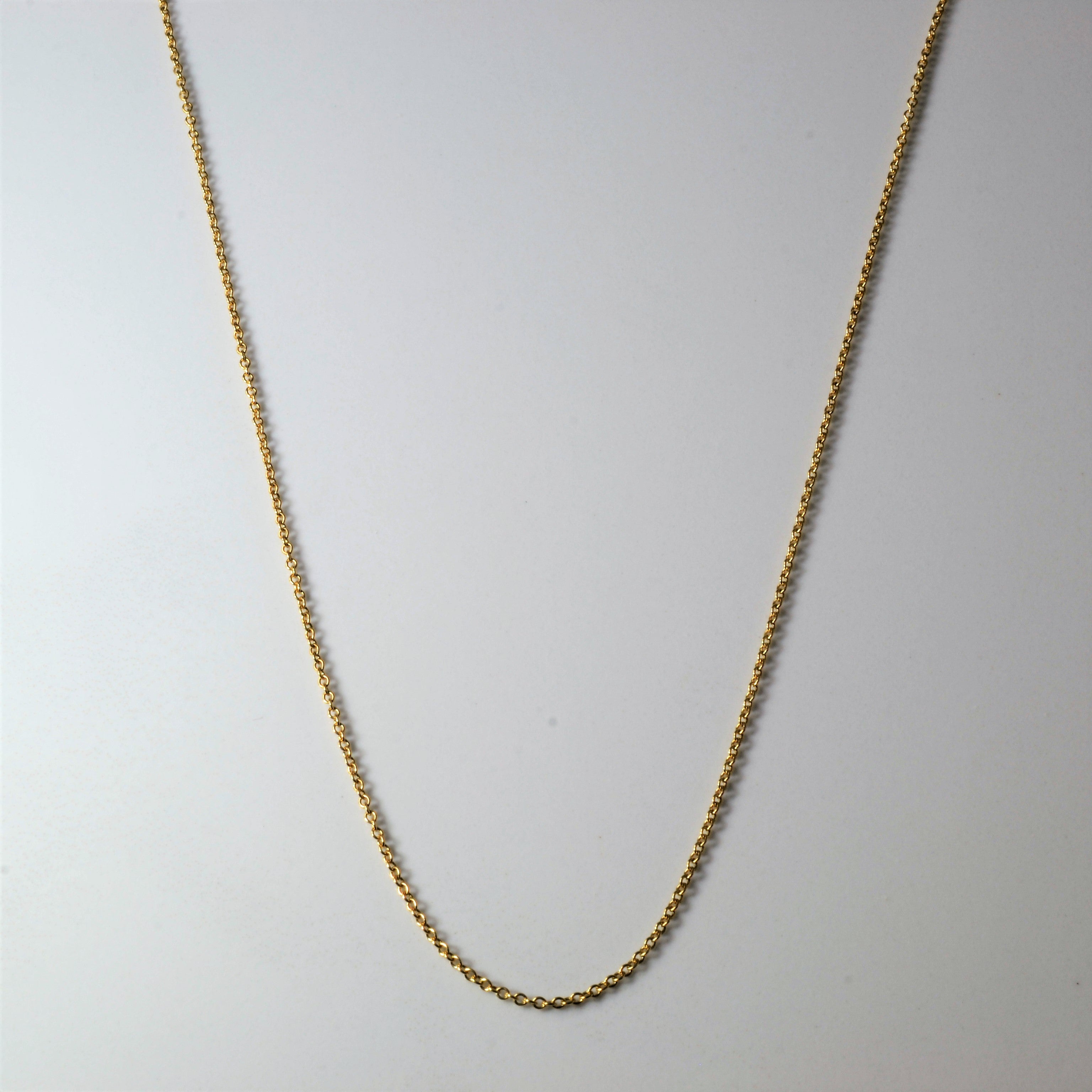 Pandora' 14k Yellow Gold Rolo Chain | 18