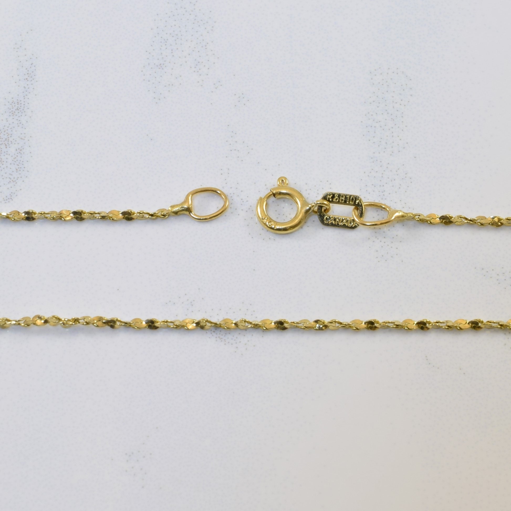 10k Yellow Gold Tinsel Chain | 18.5