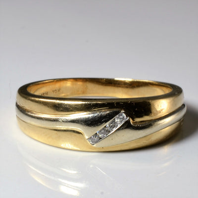 Diagonal Channel Diamond Band | 0.06ctw | SZ 10.5 |