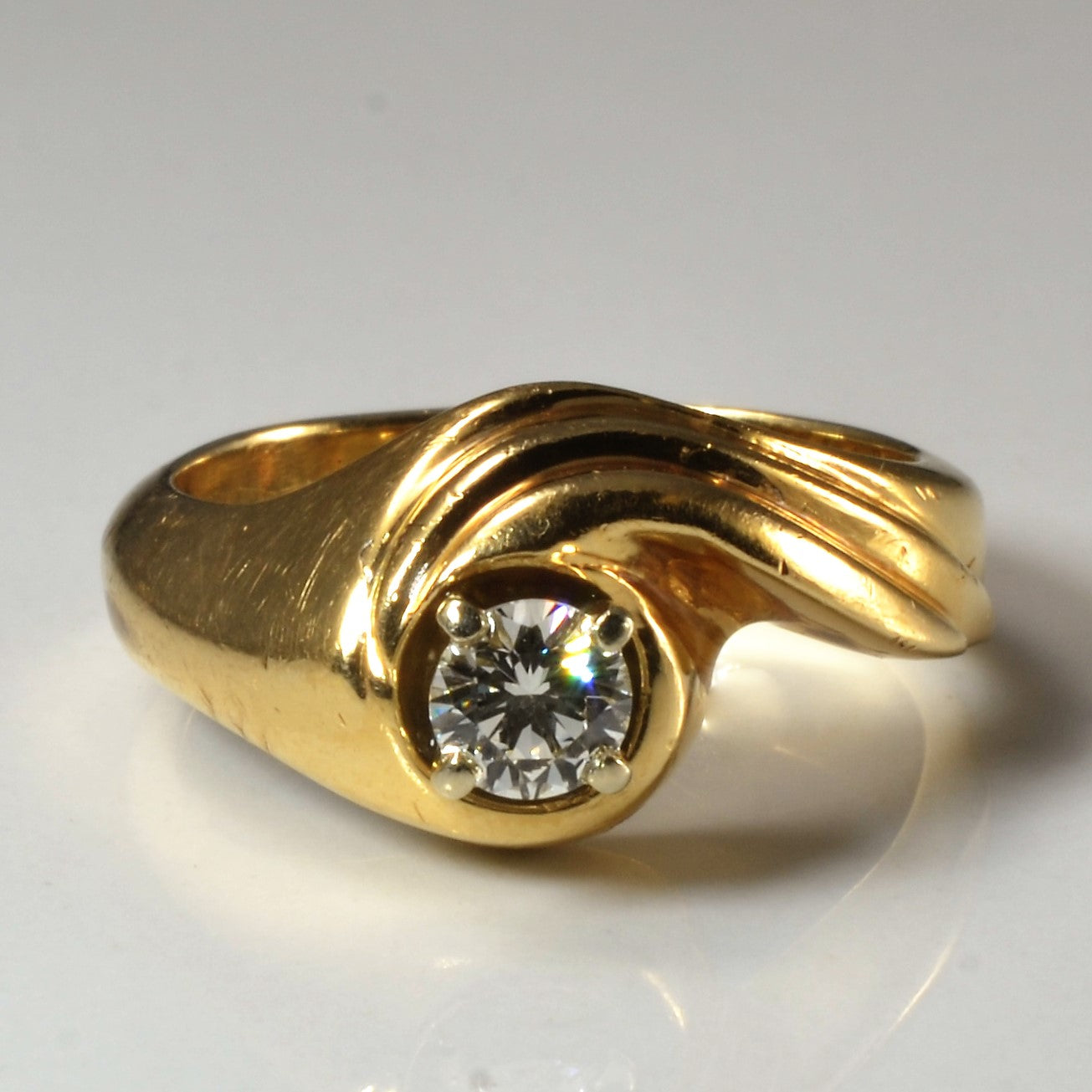 Swirling Bypass Diamond Ring | 0.27ct | SZ 6 |