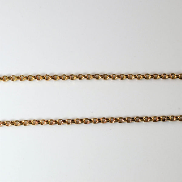 18k Yellow Gold Rolo Chain | 14
