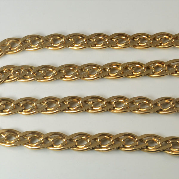 14k Yellow Gold Fancy Link Chain | 23