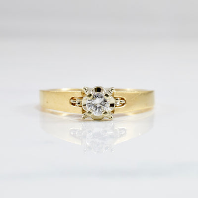 Illusion Set Solitaire Engagement Ring | 0.15 ct SZ 5.75 |