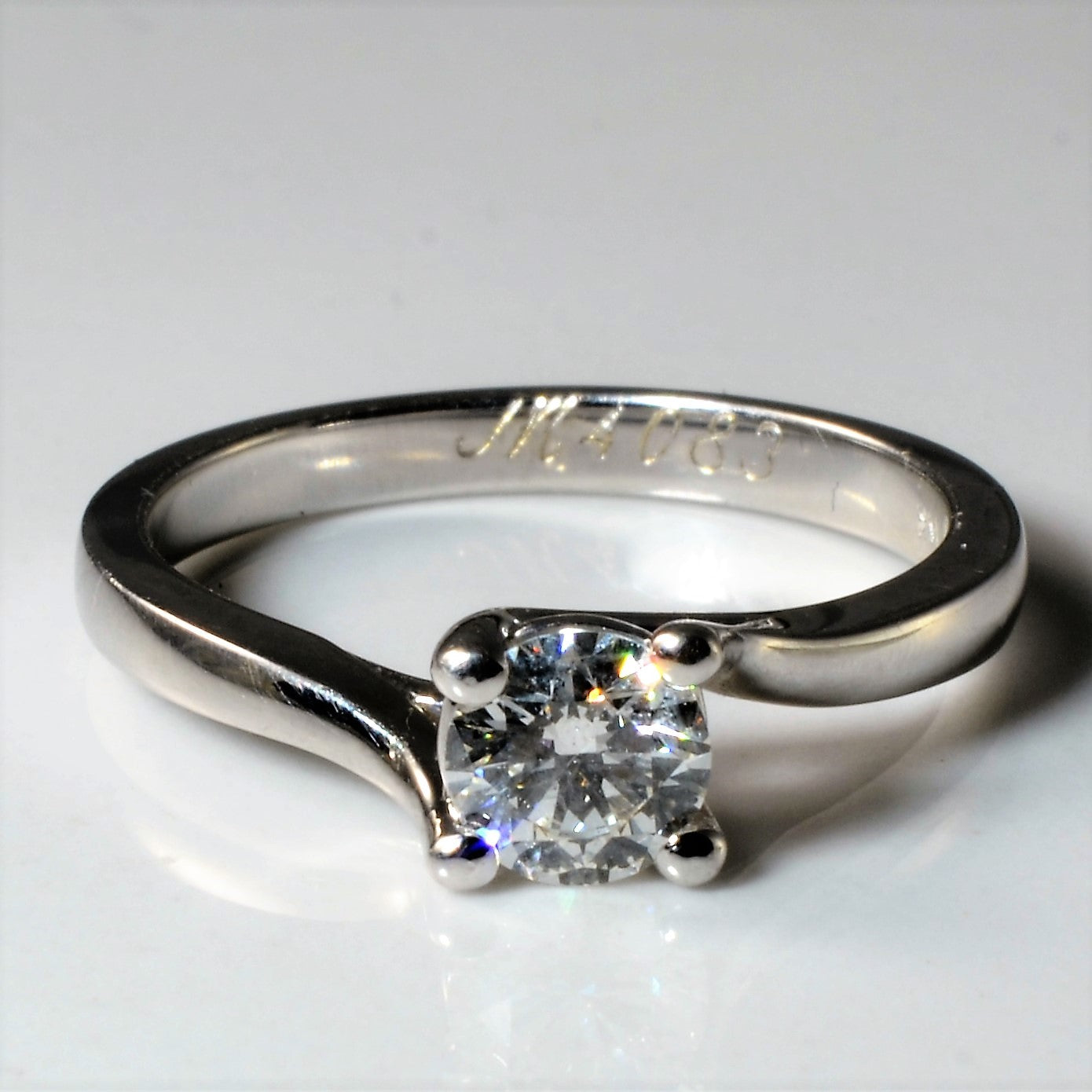 Solitaire Bypass Diamond Engagement Ring | 0.51ct | SZ 6.25 |