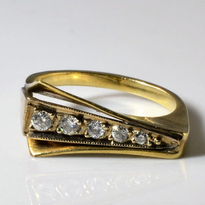 Abstract Five Stone Diamond Ring | 0.60ctw | SZ 6.25 |