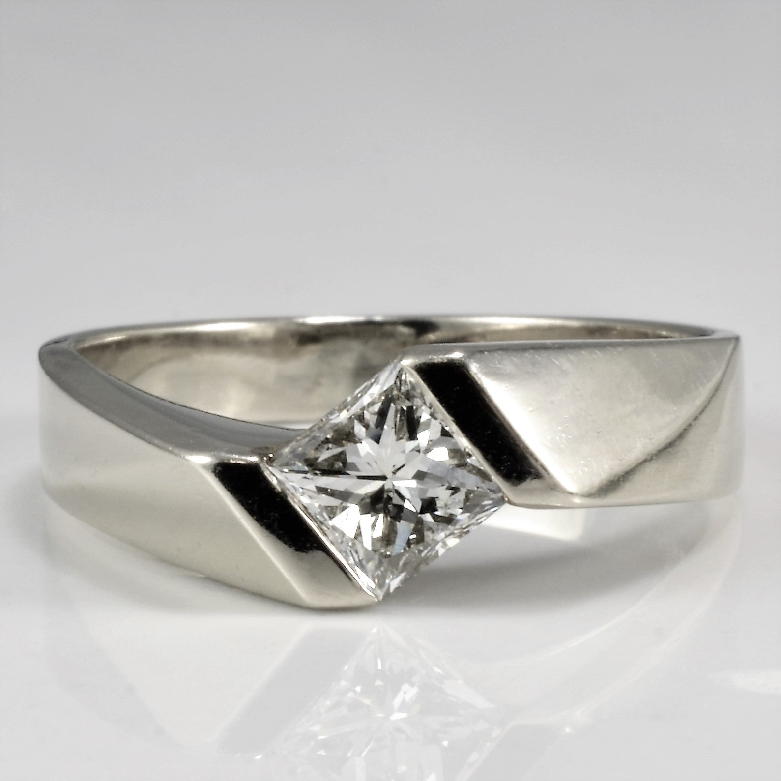 Bypass Semi Bezel Princess Diamond Ring | 0.52 ct, SZ 6.25 |