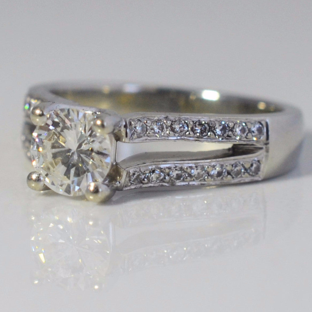 Split Shank Diamond Engagement Ring | 0.79 ctw, SZ 5 |