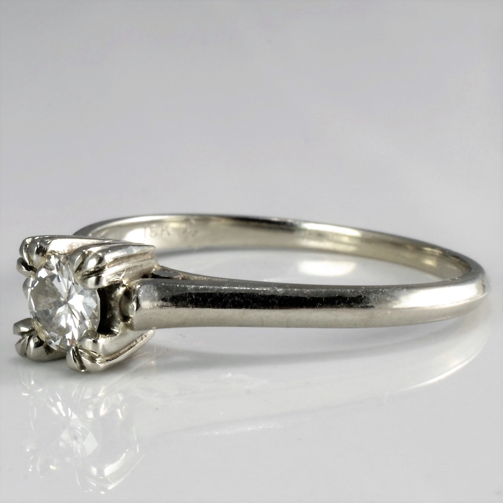 Prong Set Solitaire Diamond Ring | 0.32 ct, SZ 8.5 |